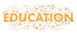 Vector line web concept for education