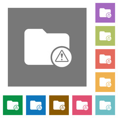 Sticker - Directory warning square flat icons