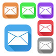 © savanno - Envelope or Message icons. Set of colored signs