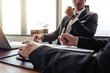© Jacob Lund - Two business partners working together in office