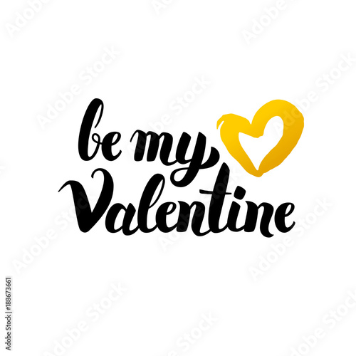 Cuadros en Lienzo Be My Valentine Letras escritas a mano