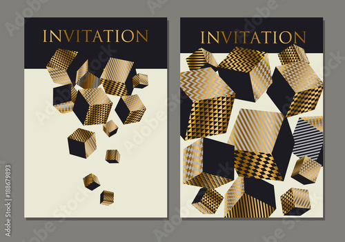 Concept 3d illusion geometr...