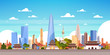 © mast3r - Seoul City Background South Korea Skyline View With Skyscrapers And Famous Landmarks Vector Illustration