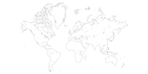 Naklejka na meble Simple vector world map