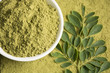 Fresh leaves and moringa powder - Moringa oleifera