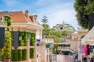 Beautiful streets and old luxury buildings of Monte Carlo, Monaco