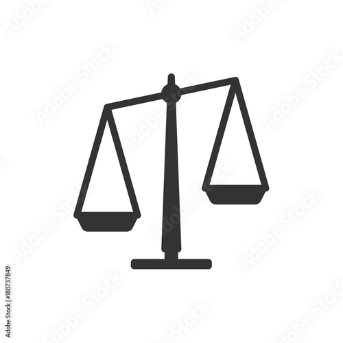 Fotografia, Obraz Icon scales sign of balance, zodiac sign, legal business, editable vector image