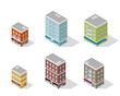 set of apartment buildings