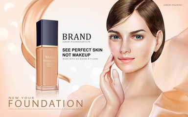 Foundation makeup ads