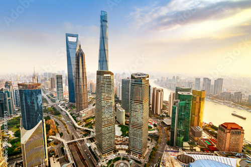 Zdjęcie XXL Wieżowiec w Szanghaju w Chinach