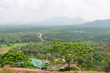 Hilly landscape view from sacred Dambulla Golden Cave Temple