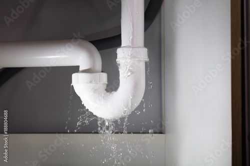 Fotomural Water Is Leaking From The Pipe