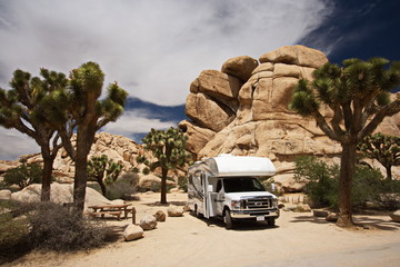 Hidden Valley Campground in Joshua Tree National Park in California in the USA
