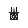 Electric transformer vector icon