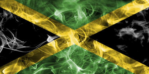 Wall Mural - Jamaica smoke flag
