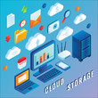 © Siberian Art - Cloud storage vector flat isometric illustration