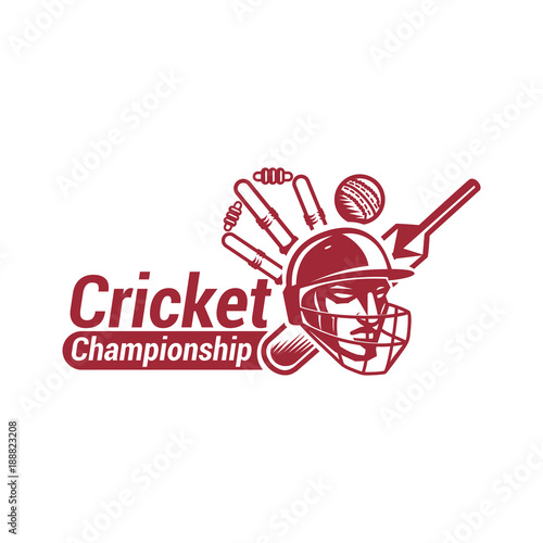 Fotografía Cricket Championship with creative design illustration.