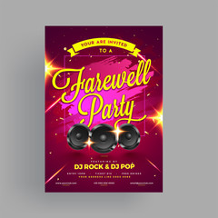 Farewell Party Banner, or Invitation Card Design.