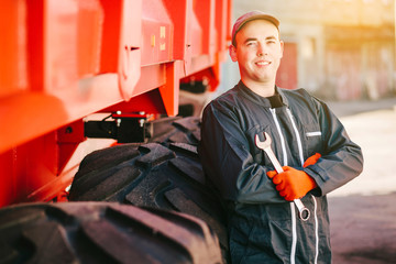 Smiling mechanic at work