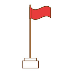 Sticker - golf flag isolated icon vector illustration design