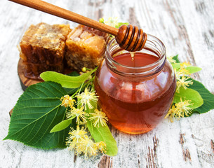 Honey and  linden flowers