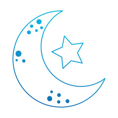 Canvas Print - moon with stars icon vector illustration design