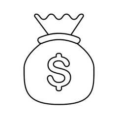 Wall Mural - Money bag icon image