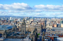 The Skyline Of Glasgow City Centre Looking Towards George Square And The City Chambers