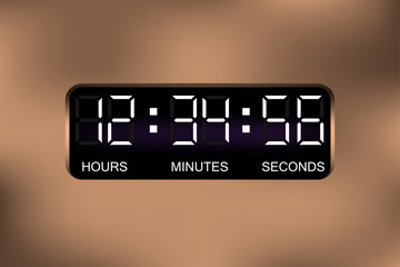 Wall Mural - digital alarm clock. time, display. digital watch. vector illustration. eps10