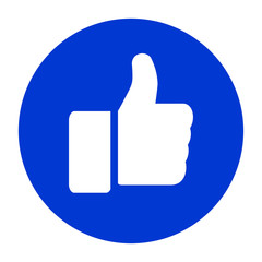 Poster - vector like icon on blue circle