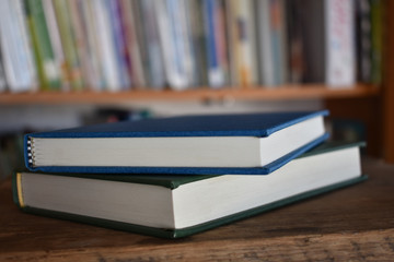 two books in a library