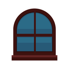 Poster - Interior window isolated icon vector illustration graphic design