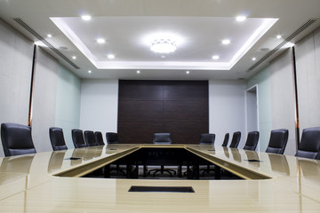 Modern meeting room with table and chairs. concept conventon room. conference room