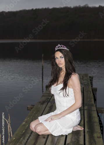 White Dress Tiara