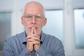 portrait of  handsome mature man with beard