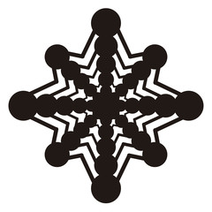 Sticker - Isolated snowflake icon