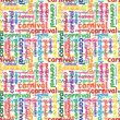 © alexmu - Seamless repeating pattern with colored carnival inscriptions
