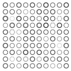 Mega set of 100 the most popular round frames.