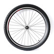 Black and alloy bicycle wheel