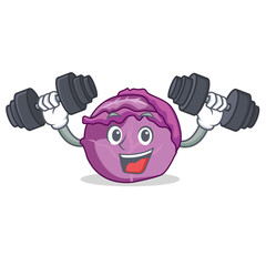 Sticker - Fitness red cabbage character cartoon