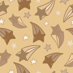 Wall Mural - Lovely seamless pattern with hand-drawn stars. Perfectly is suitable for fabrics, notebooks and children's things.