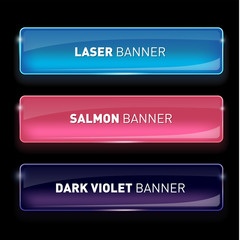 Wall Mural - vector illustration of set of realistic glass banners for your design.