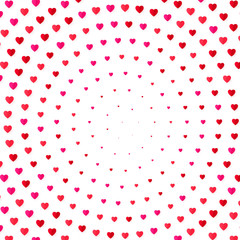 Wall Mural - heart halftone color background. valentines day and marriage invitation card, romance and love. vect