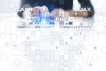 web development. programming. internet and technology concept.