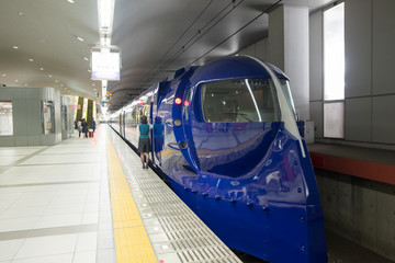 Osaka, Japan-April 9,2017, Nankai Limited Express Rap:t at kansai airport, Osaka, Japan.