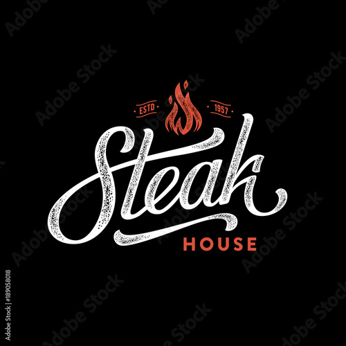 Dekostoffe - Steak house fire black (von tunejadez)