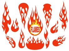 Red Flame Elements Set