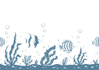 Plakat podwodny fala wzór rafa natura