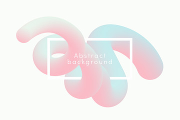 Leinwandbilder - Abstract background with fluid shape in pastel colors. Liquid dynamic shape background with frame
