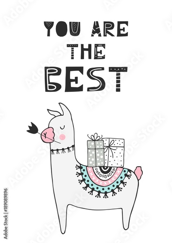 lama-z-kwiatem-i-prezentami-na-grzbiecie-oraz-napis-you-are-the-best
